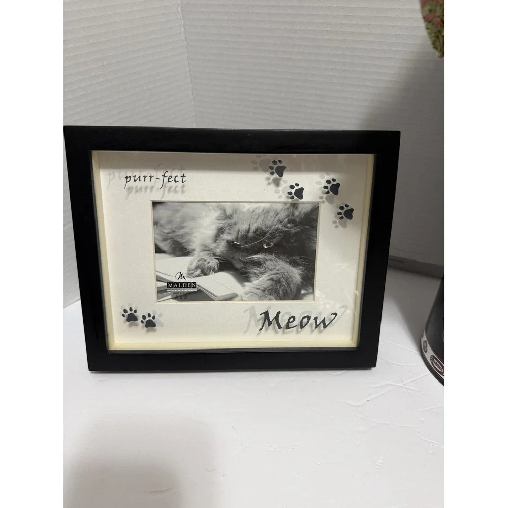 Malden Cat Photo Frame 4 X 6 Photo Black‎ Frame Pet Lover Decor Meow Perfect